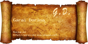 Garai Dorina névjegykártya